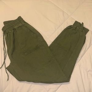 NASTYGAL collection dark green high-waisted cargo joggers